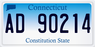 CT license plate AD90214