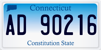 CT license plate AD90216