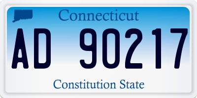 CT license plate AD90217