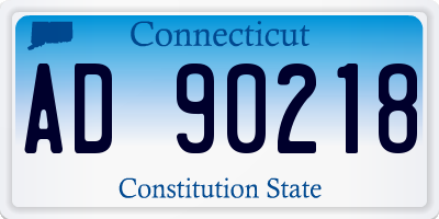 CT license plate AD90218