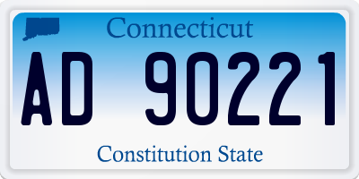 CT license plate AD90221
