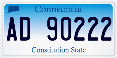 CT license plate AD90222