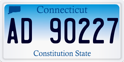 CT license plate AD90227
