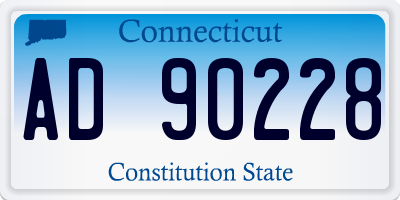 CT license plate AD90228