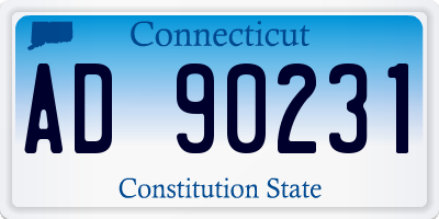 CT license plate AD90231