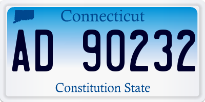 CT license plate AD90232