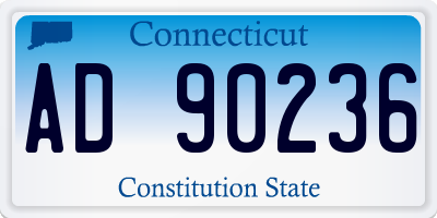 CT license plate AD90236