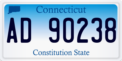 CT license plate AD90238