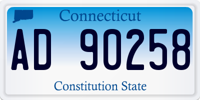 CT license plate AD90258