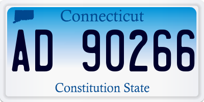 CT license plate AD90266