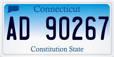 CT license plate AD90267