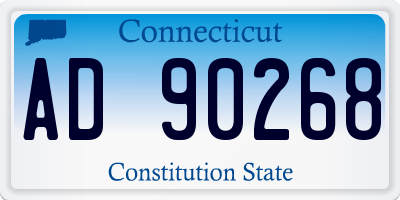 CT license plate AD90268