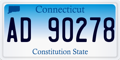 CT license plate AD90278
