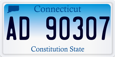 CT license plate AD90307