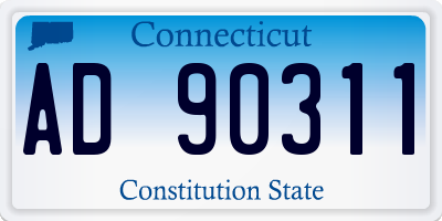 CT license plate AD90311