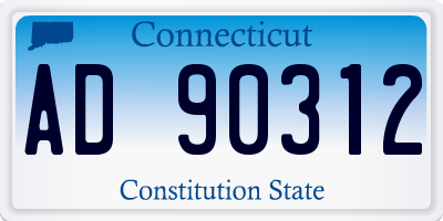 CT license plate AD90312