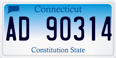 CT license plate AD90314