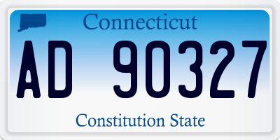 CT license plate AD90327