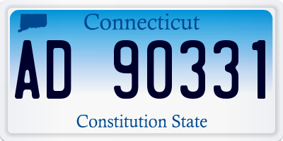 CT license plate AD90331