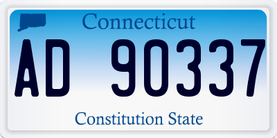CT license plate AD90337