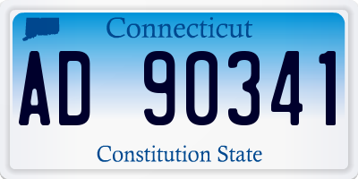 CT license plate AD90341