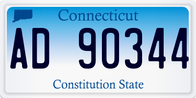 CT license plate AD90344