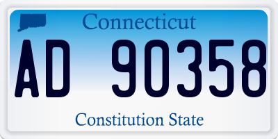 CT license plate AD90358