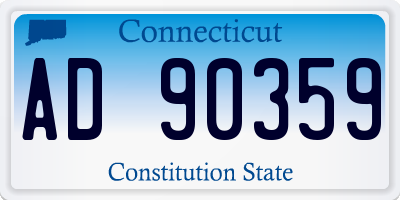 CT license plate AD90359