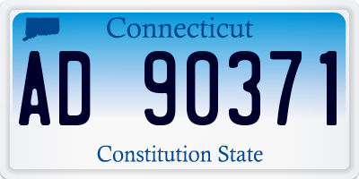 CT license plate AD90371
