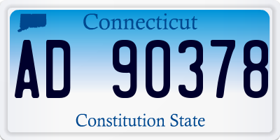 CT license plate AD90378