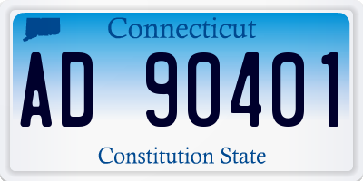 CT license plate AD90401