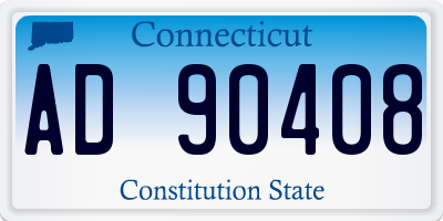 CT license plate AD90408