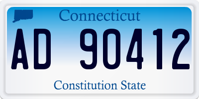 CT license plate AD90412