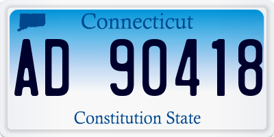 CT license plate AD90418