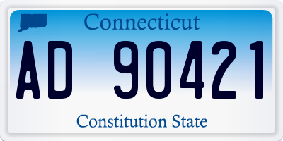 CT license plate AD90421