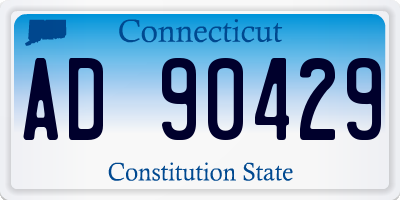 CT license plate AD90429