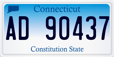 CT license plate AD90437