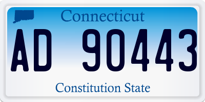 CT license plate AD90443