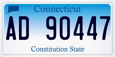 CT license plate AD90447