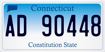 CT license plate AD90448
