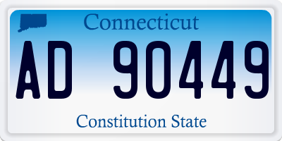 CT license plate AD90449