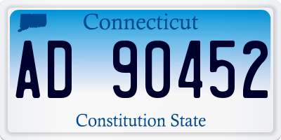 CT license plate AD90452