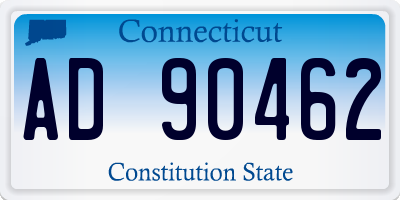 CT license plate AD90462