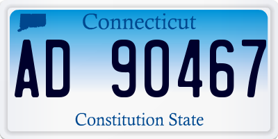 CT license plate AD90467