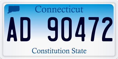 CT license plate AD90472