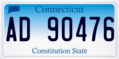 CT license plate AD90476