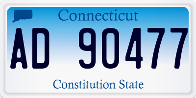 CT license plate AD90477