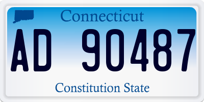 CT license plate AD90487
