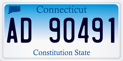 CT license plate AD90491