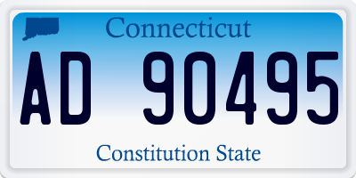 CT license plate AD90495